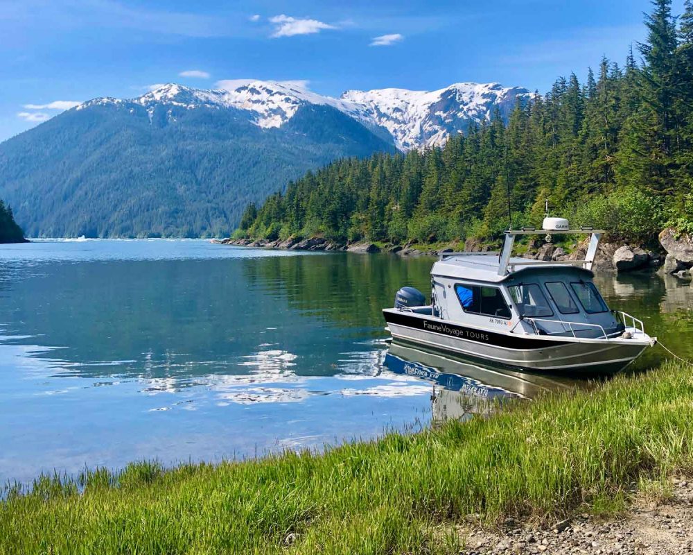 FauneVoyage Boat in Petersburg, Alaska during LeConte Glacier Tour